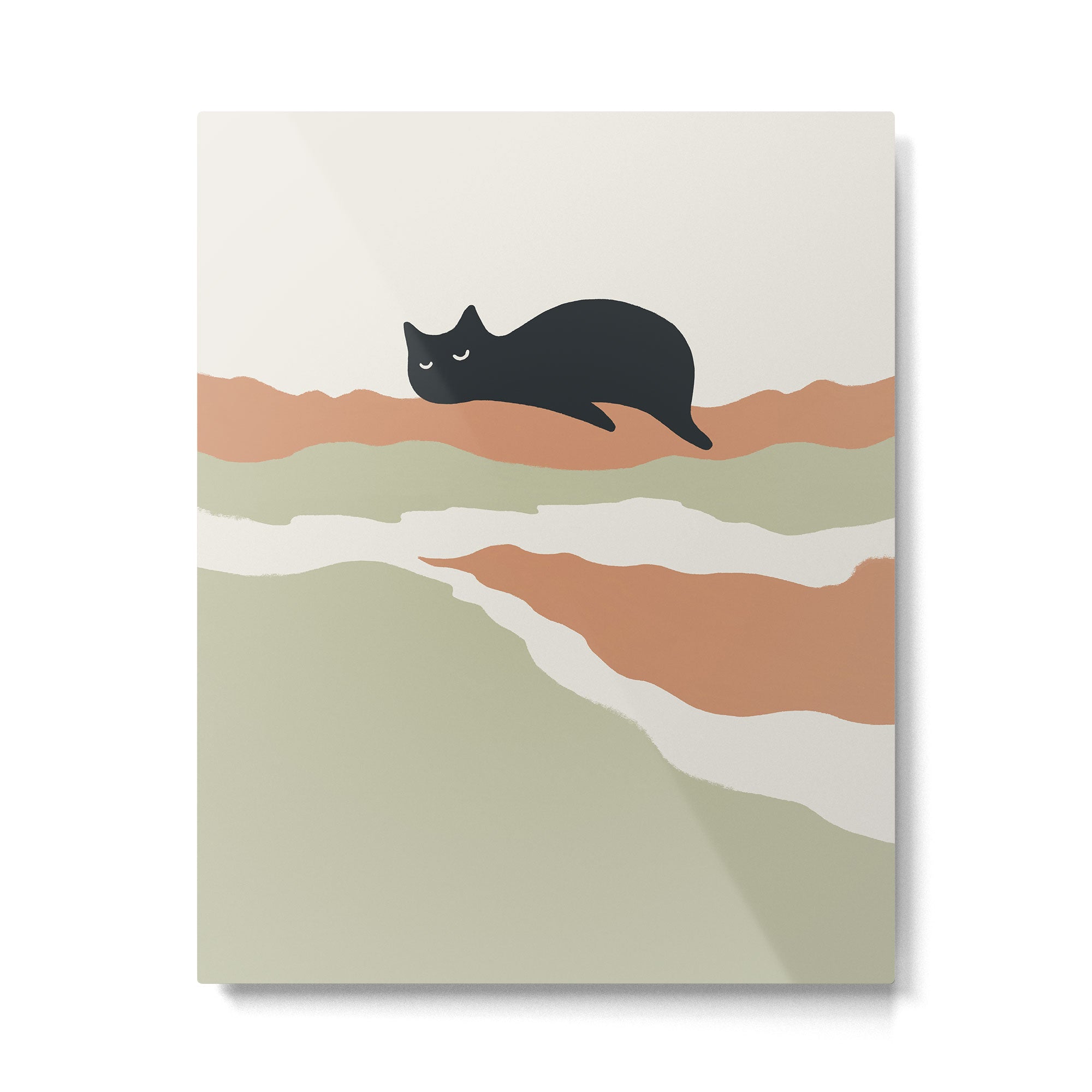 Magic meow 3 lazy cat Metal Print Gallery Image 6