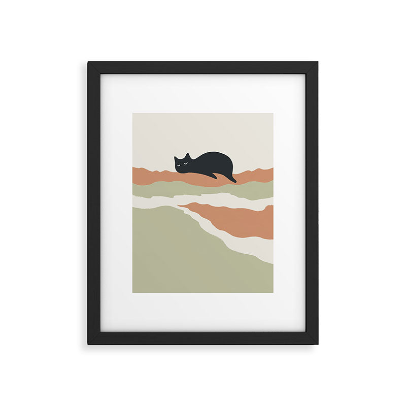 Magic meow 3 lazy cat Framed Art Print Gallery Image 6