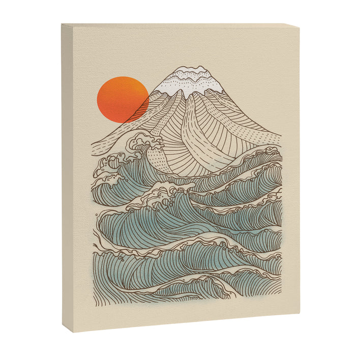 Mount Fuji the great wave  Canvas Print Gallery Image 1