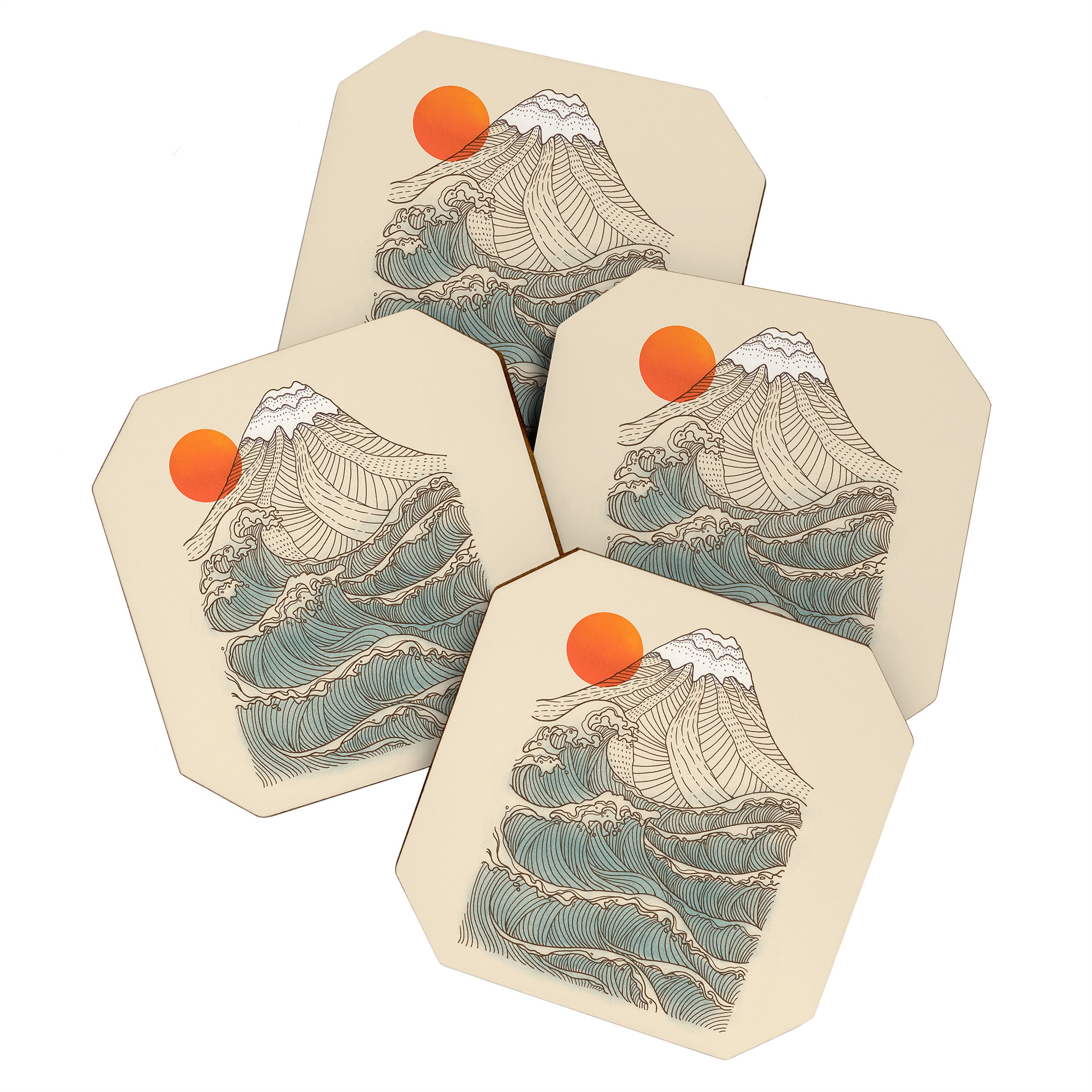 Mount Fuji the great wave  Coaster Gallery Image 1