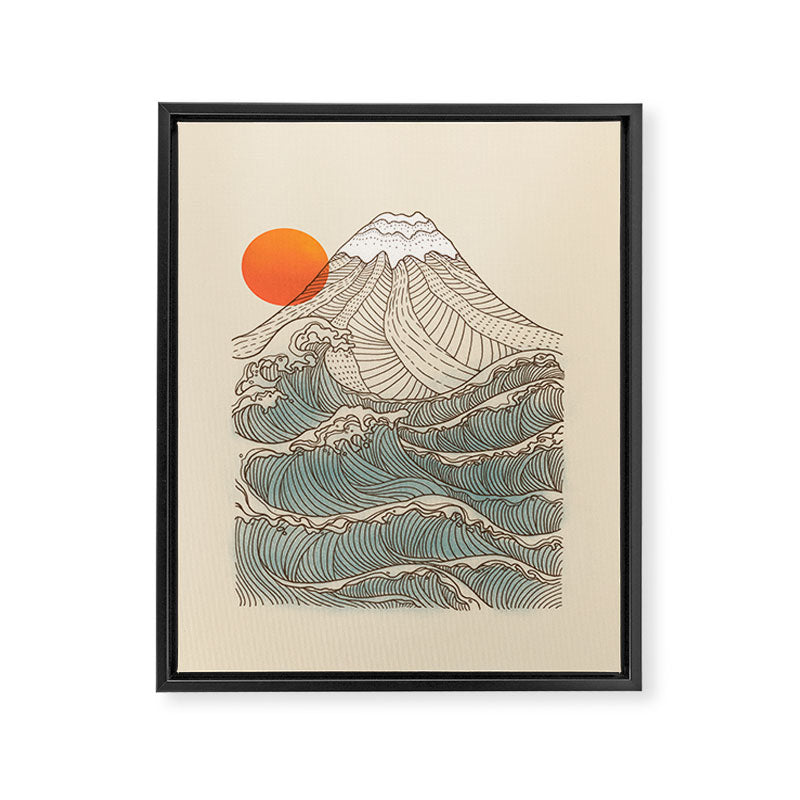 Mount Fuji the great wave  Framed Canvas Print Gallery Image 6