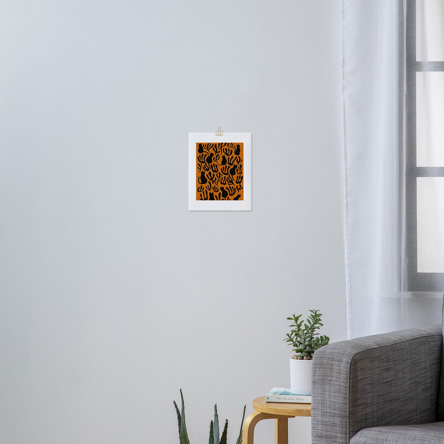 Pattern Cat 02a Autumn Art Print Gallery Image 3