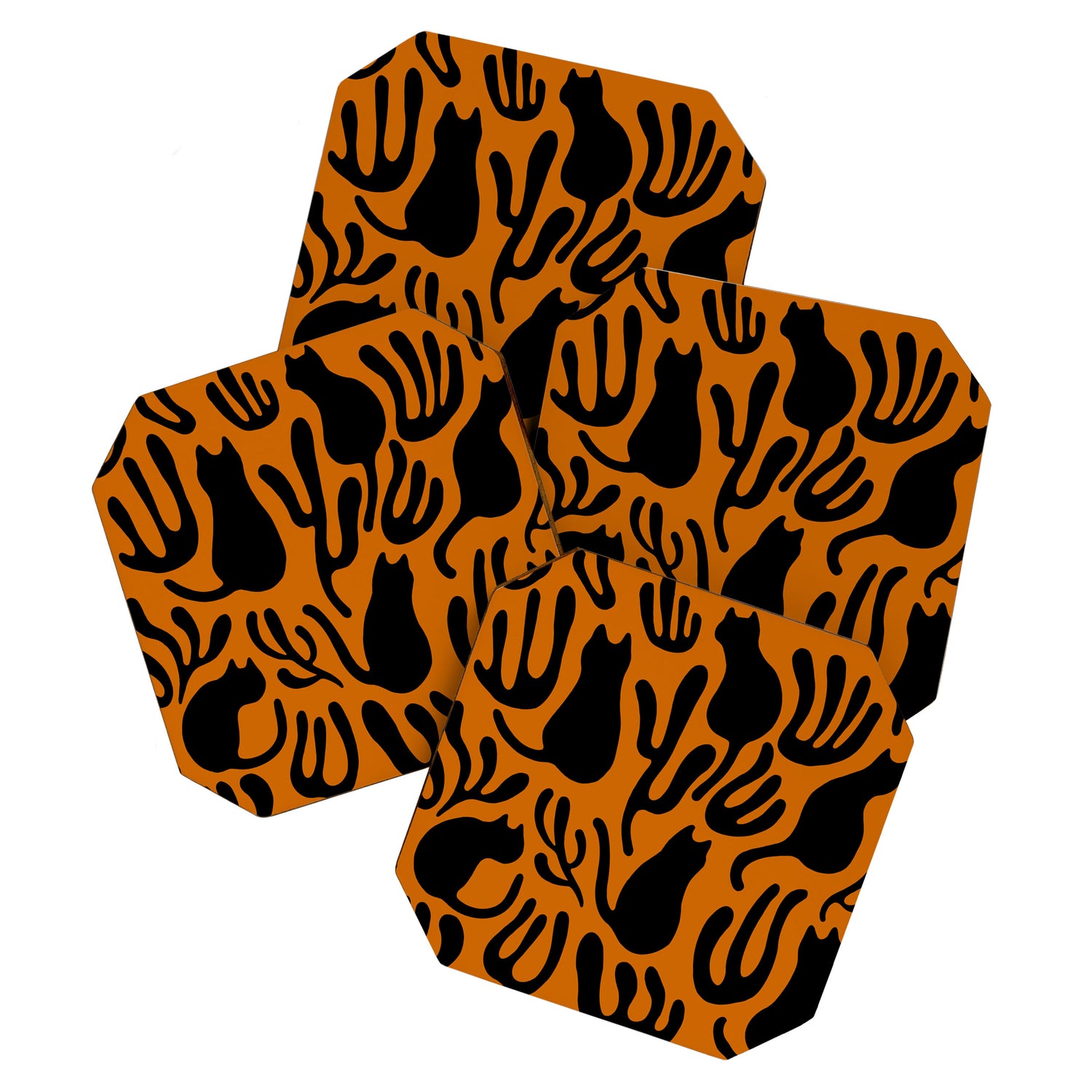 Pattern Cat 02a Autumn Coaster Gallery Image 1