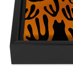 Pattern Cat 02a Autumn Framed Canvas Print Gallery Image 3