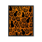 Pattern Cat 02a Autumn Framed Canvas Print Gallery Image 8