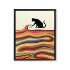 Rainbow cat 1 coffee milk drop Framed Canvas Print Gallery Image 6