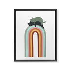 Rainbow cat 3 lover hugs Framed Canvas Print Gallery Image 6