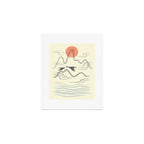 Watercolor 9 Abstraction minimal landscape lover bird Art Print Gallery Image 1
