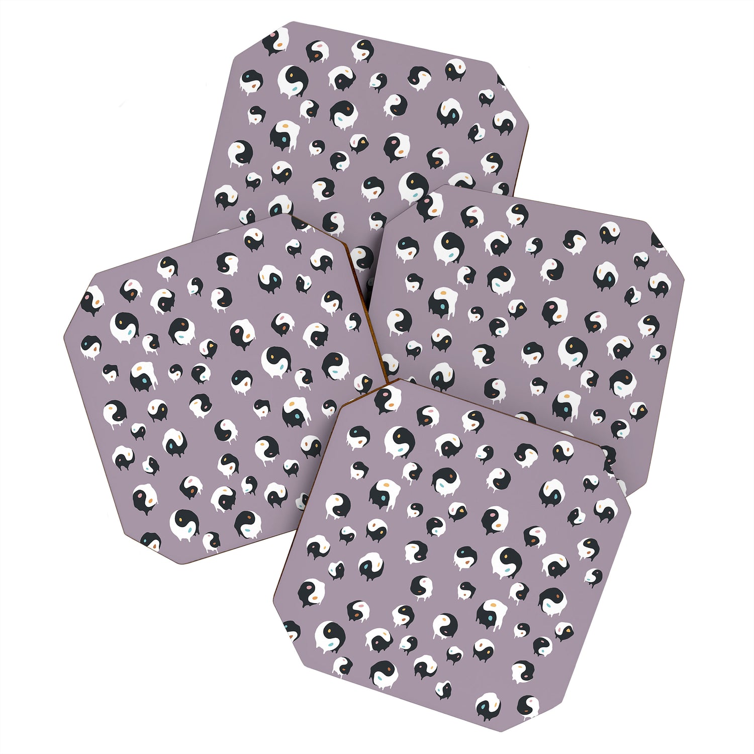 Yinyang pattern 1p  Coaster Gallery Image 1