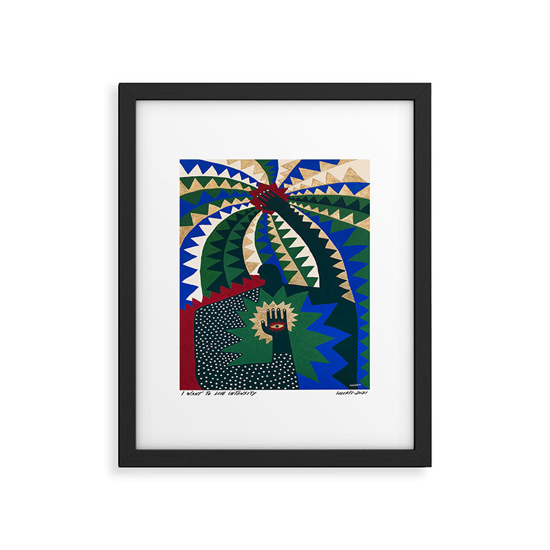 I want to live intensity Framed Art Print Gallery Image 4