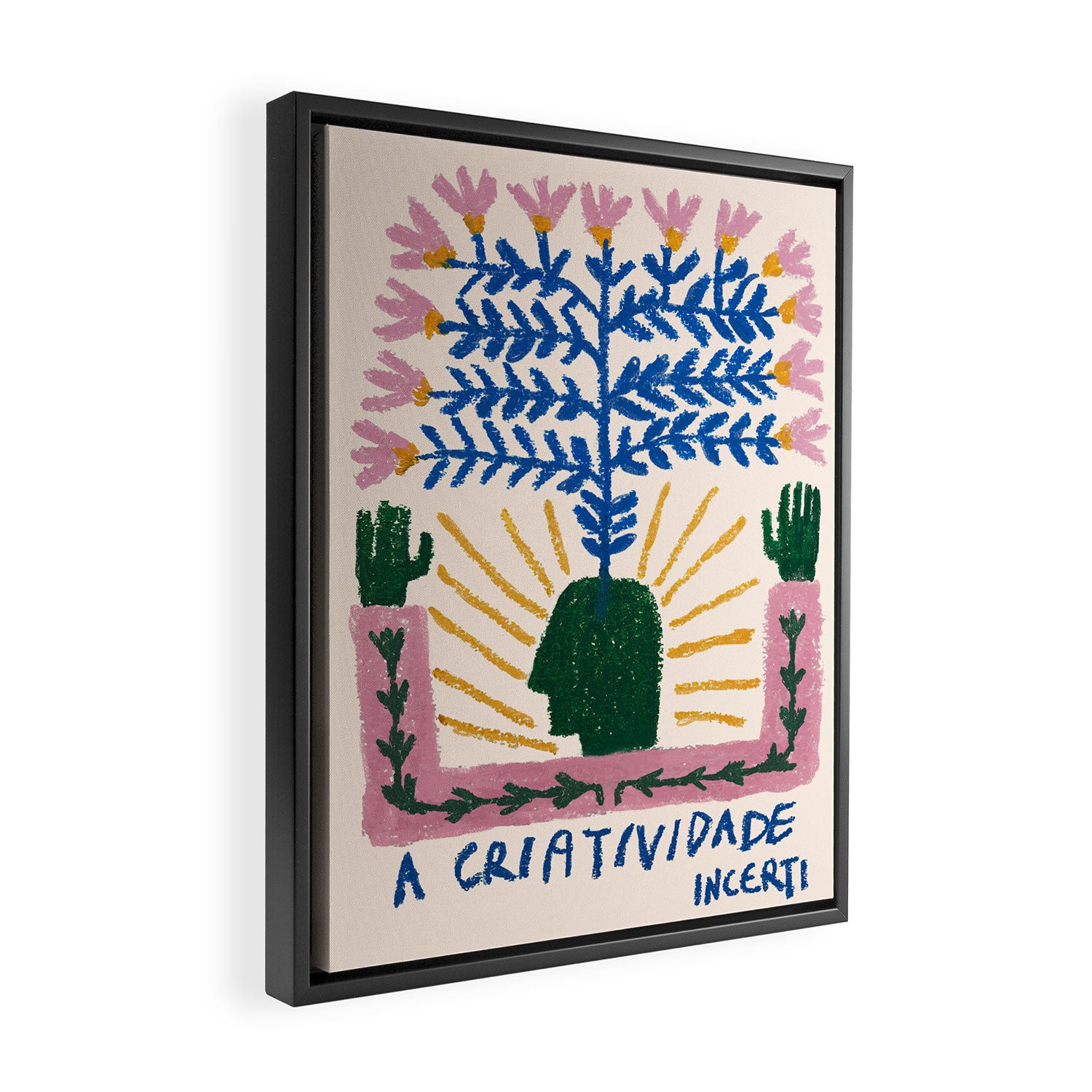 "The Criativity" Sketch Framed Canvas Print Gallery Image 2