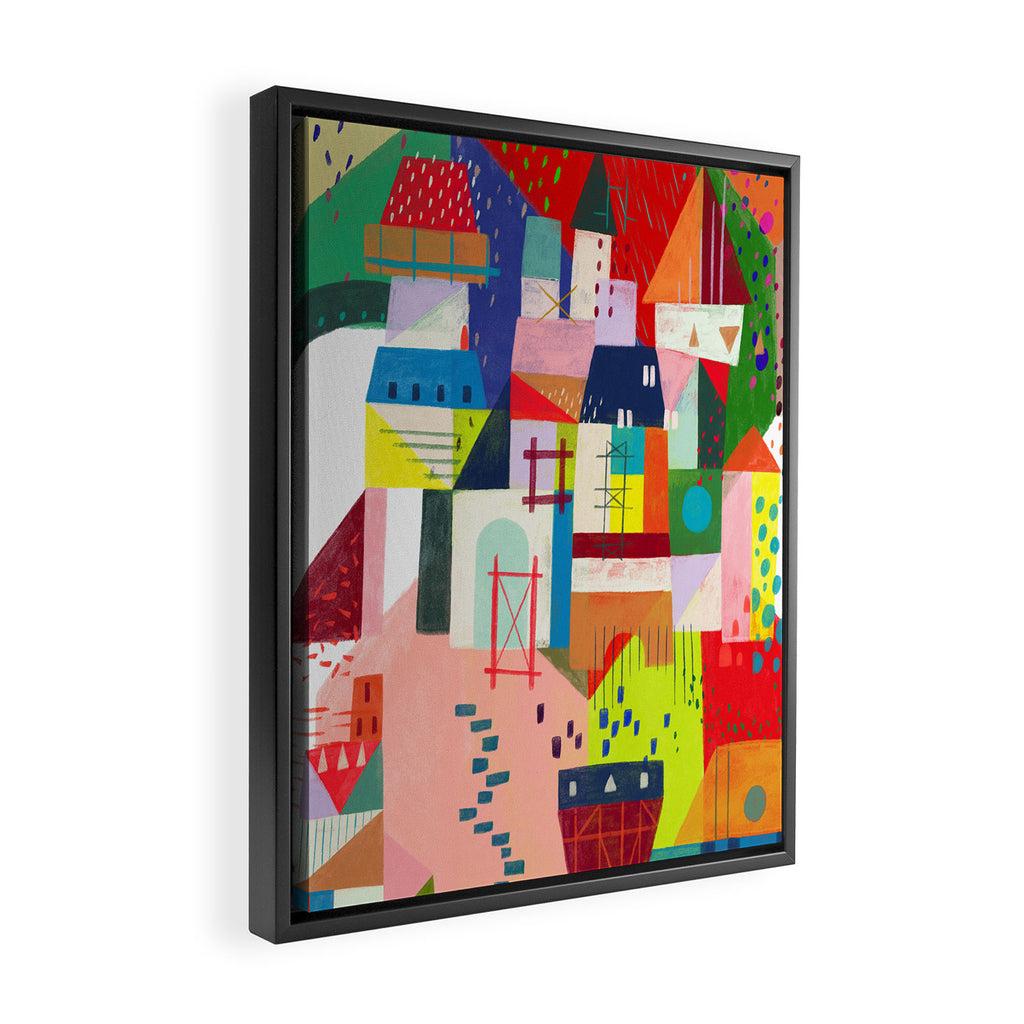 Blocks Castle Framed Canvas Print Gallery Image 2