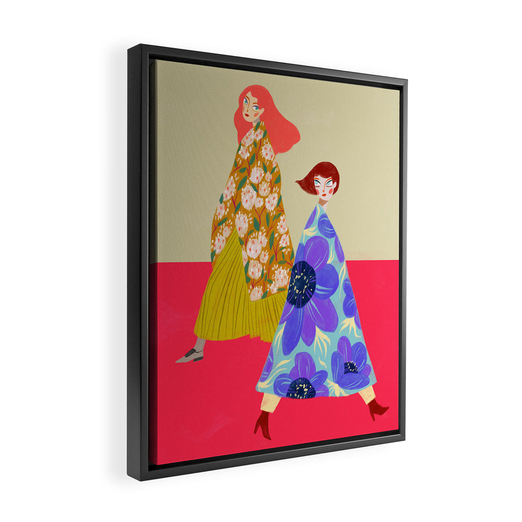 Floral Flow Framed Canvas Print Gallery Image 2