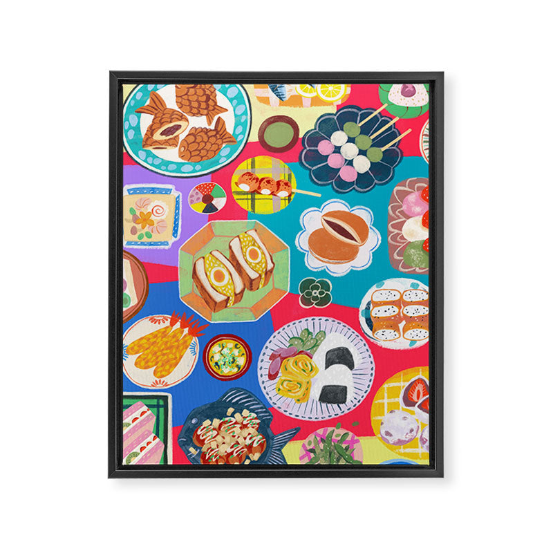 Japan Food Festival Framed Canvas Print Gallery Image 6
