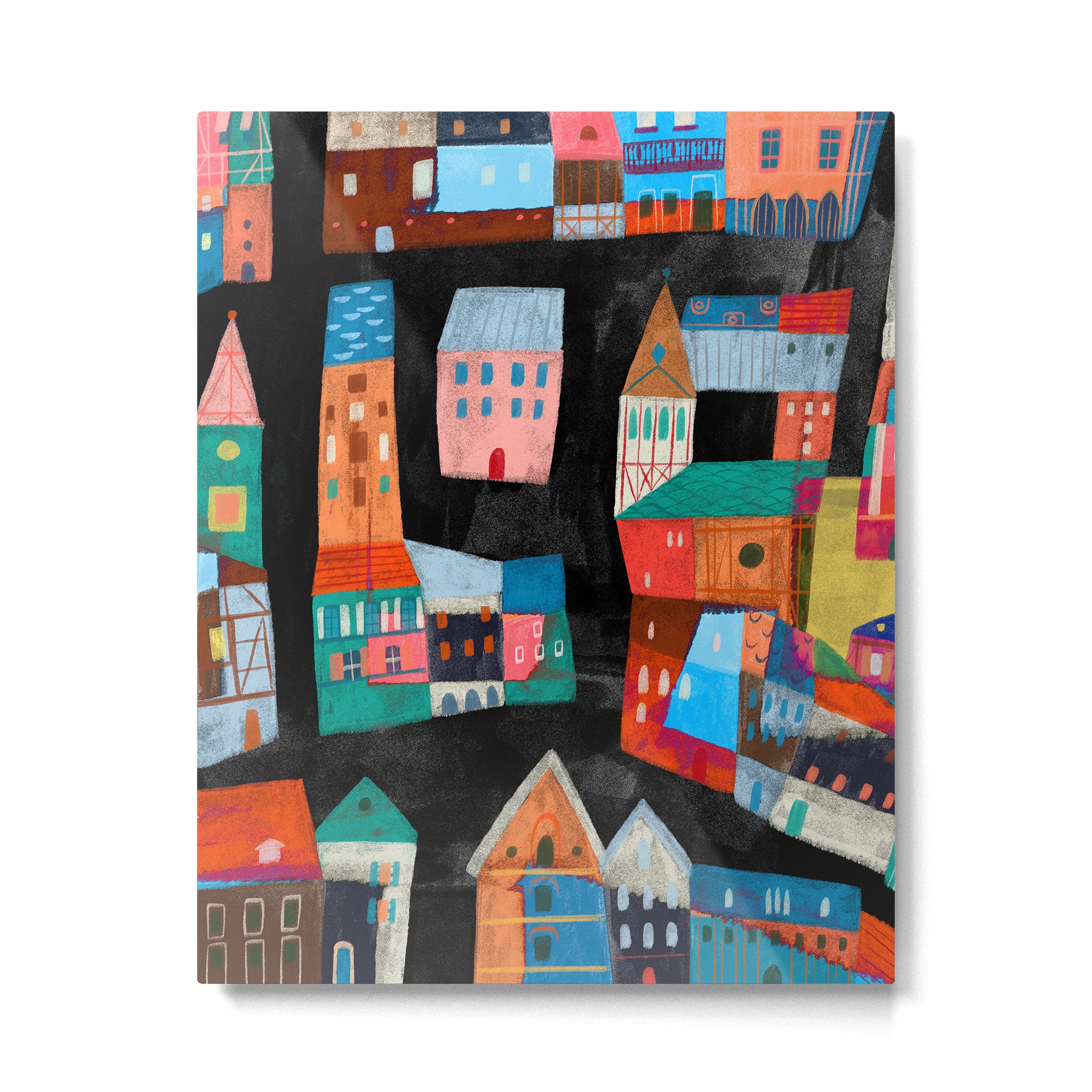 Neon Village Metal Print Gallery Image 4