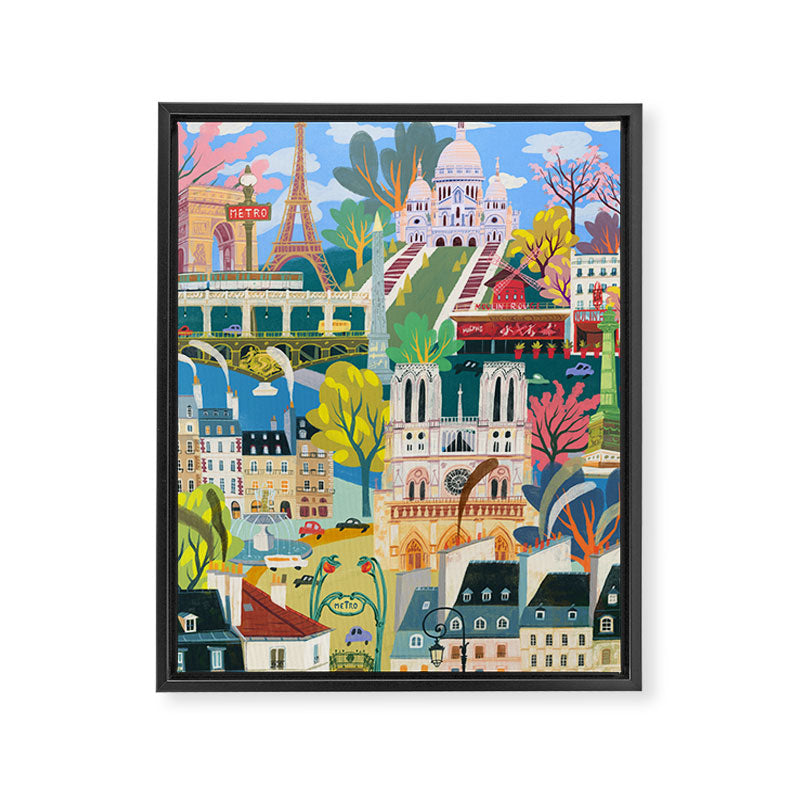 Paris mon amour Framed Canvas Print Gallery Image 6