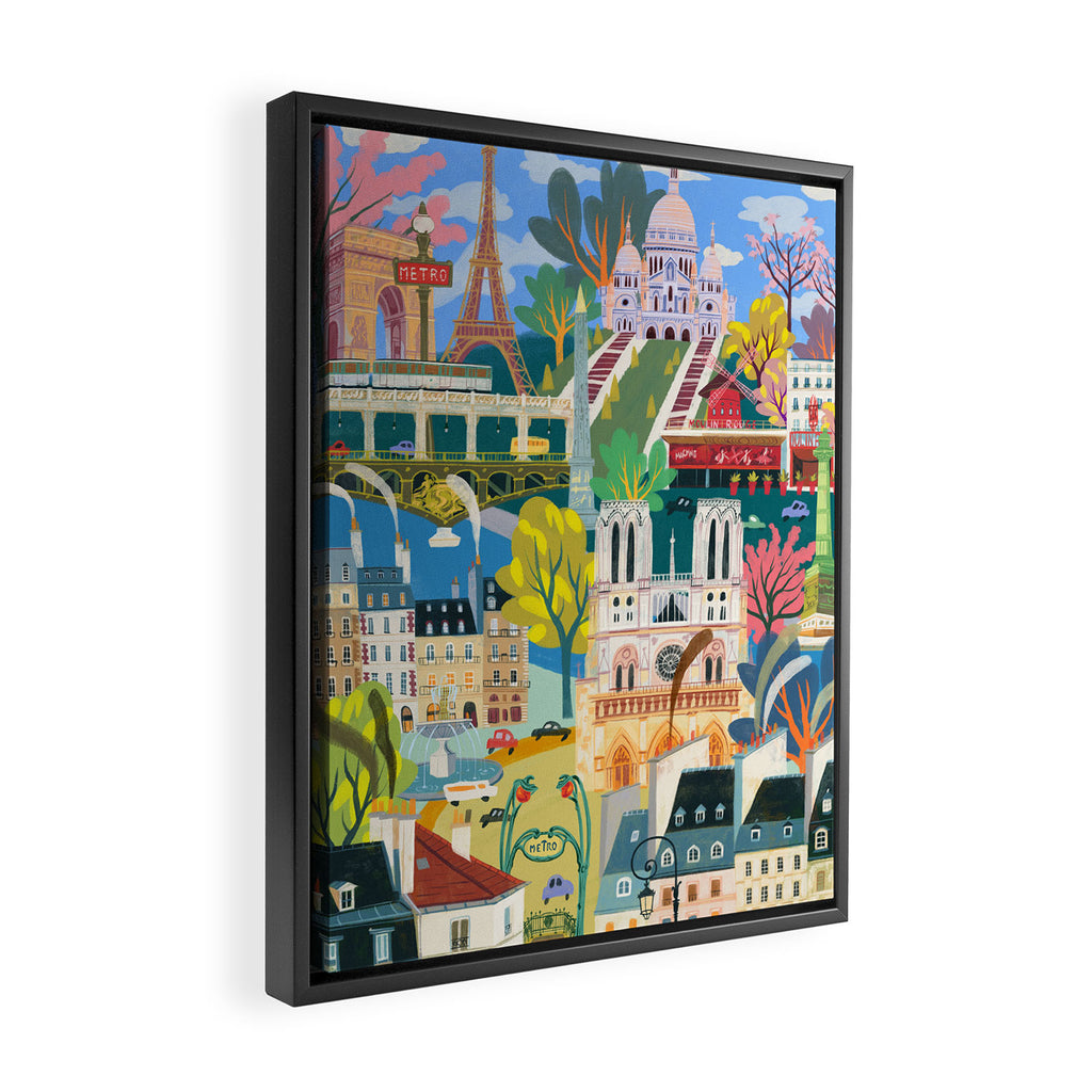 Paris mon amour Framed Canvas Print Gallery Image 2