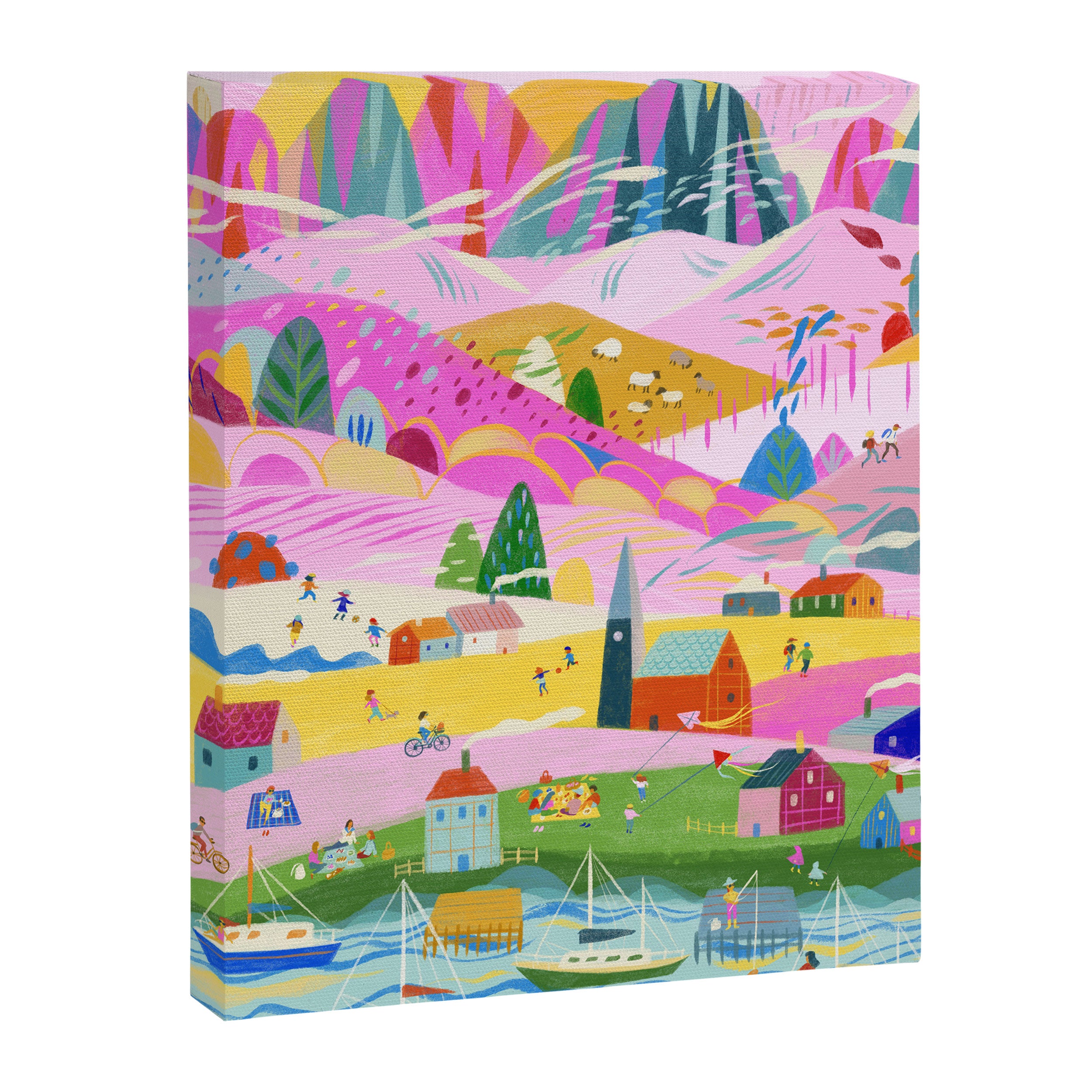 Pink Mountain Canvas Print Gallery Image 6