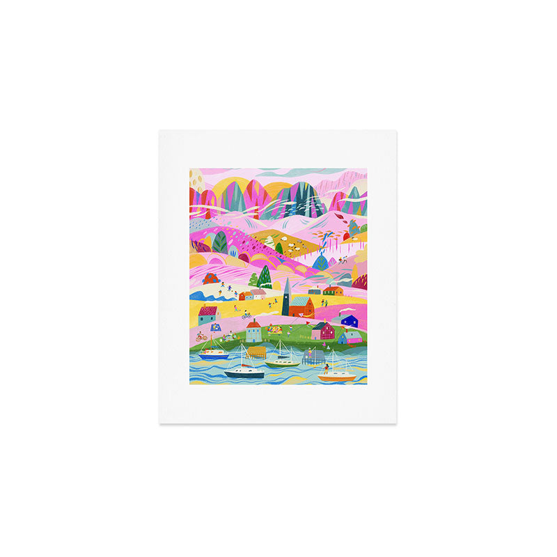 Pink Mountain Art Print Gallery Image 1