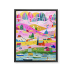 Pink Mountain Framed Canvas Print Gallery Image 6