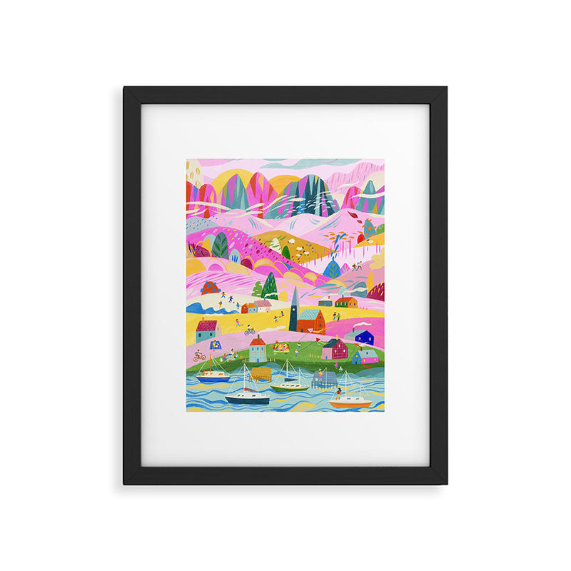 Pink Mountain Framed Art Print Gallery Image 5