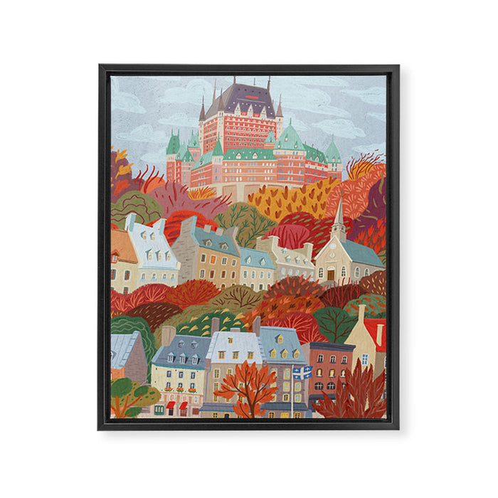 Quebec City Framed Canvas Print Gallery Image 1