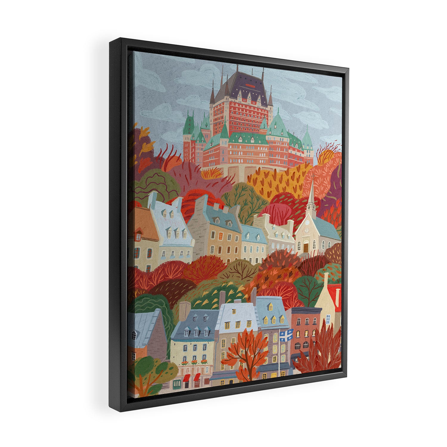 Quebec City Framed Canvas Print Gallery Image 2