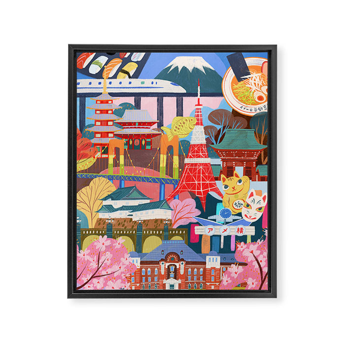 Tokyo Framed Canvas Print Gallery Image 1
