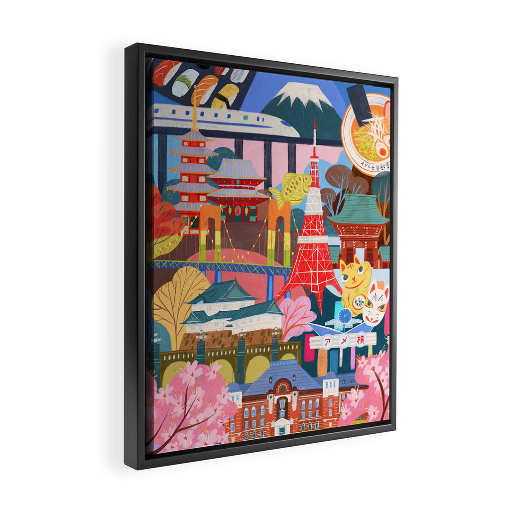 Tokyo Framed Canvas Print Gallery Image 2