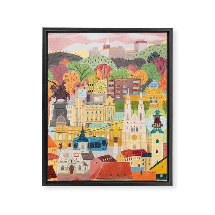 Zagreb Framed Canvas Print Gallery Image 1