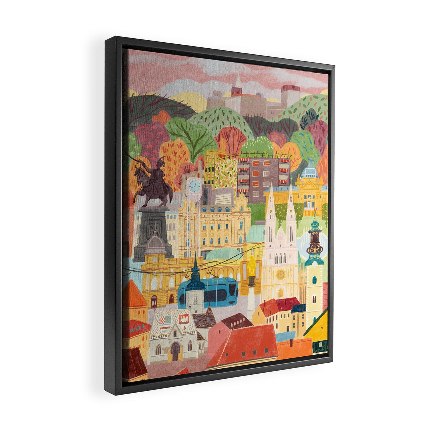 Zagreb Framed Canvas Print Gallery Image 2