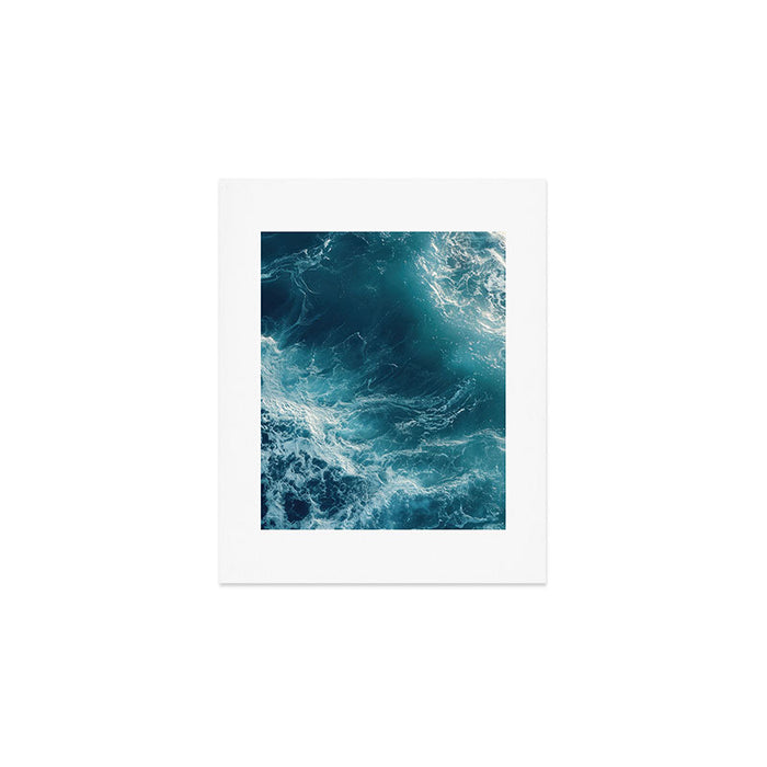 Celestial Currents Aerial Abstract of Ocean Foam Art Print Gallery Image 1