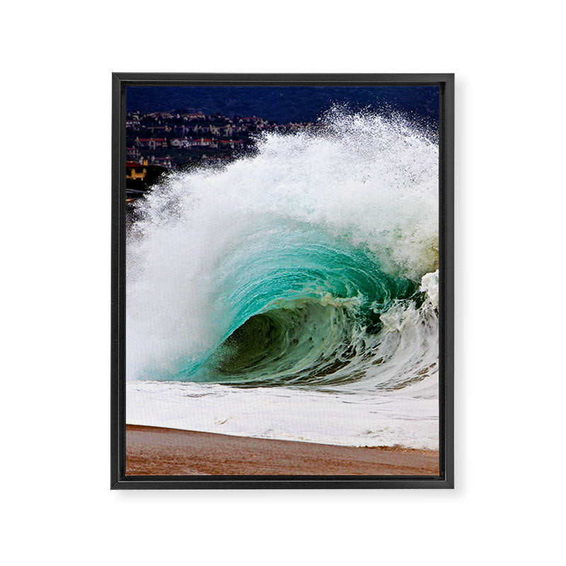 Pinwheel Shore-break Wave -  John Minar Photography  Framed Canvas Print Gallery Image 6
