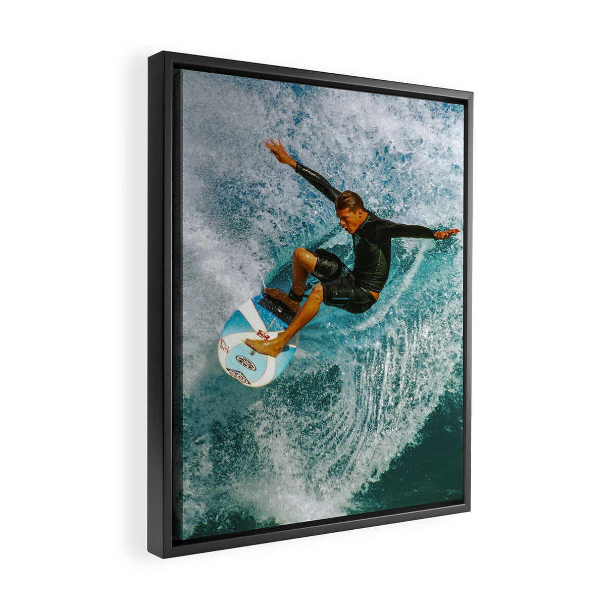 Andy Irons,  surfing on the North Shore Framed Canvas Print Gallery Image 2