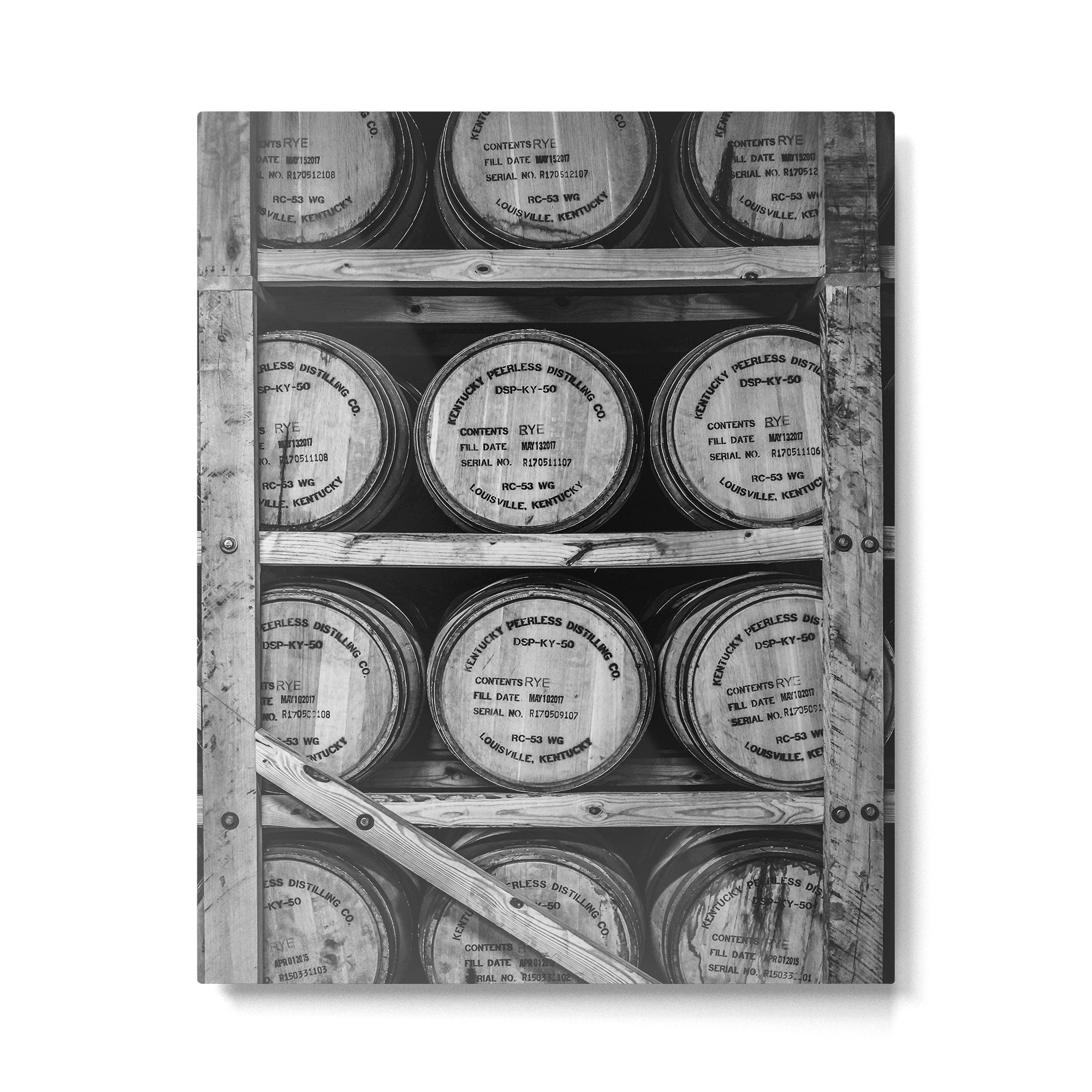 Bourbon Black and White Metal Print Gallery Image 4