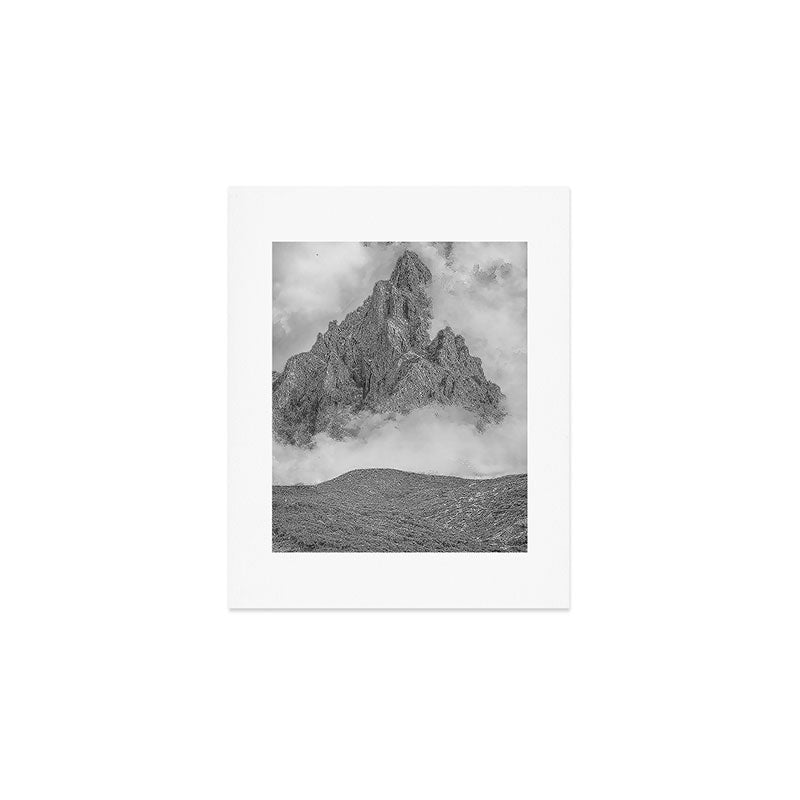 Dolomites Black and White Art Print Gallery Image 1