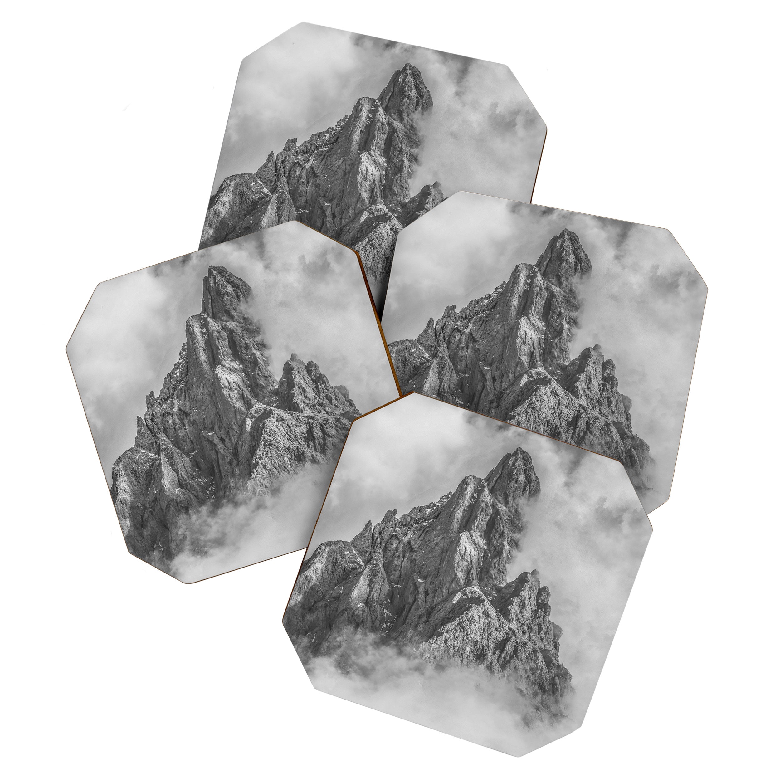 Dolomites Black and White Coaster Gallery Image 1