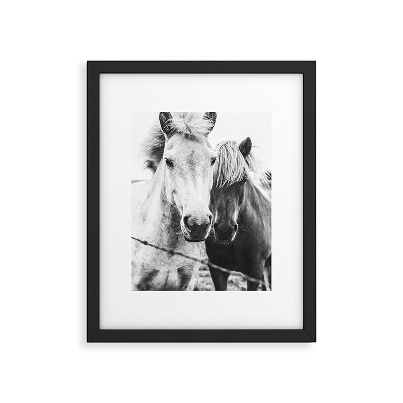 Horses Black and White Framed Art Print Gallery Image 5