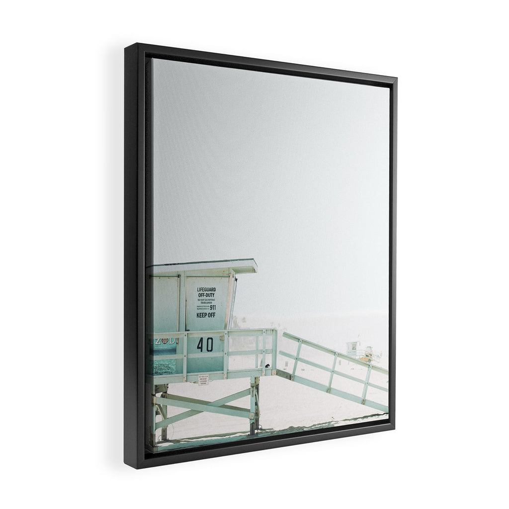 Lifeguard Tower Framed Canvas Print Gallery Image 2