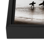 Surfer Black and White Framed Canvas Print Gallery Image 3