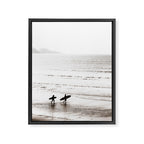 Surfer Black and White Framed Canvas Print Gallery Image 6