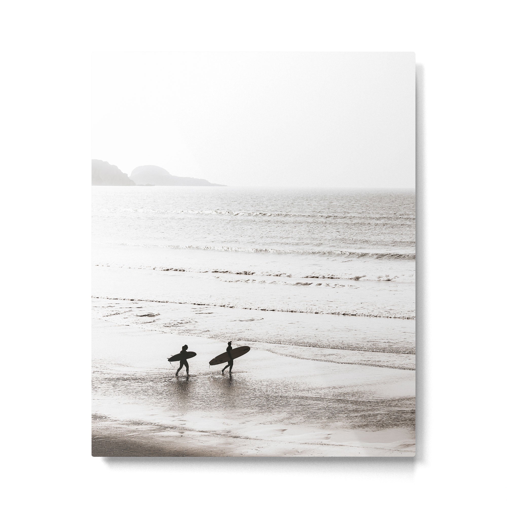 Surfer Black and White Metal Print Gallery Image 4