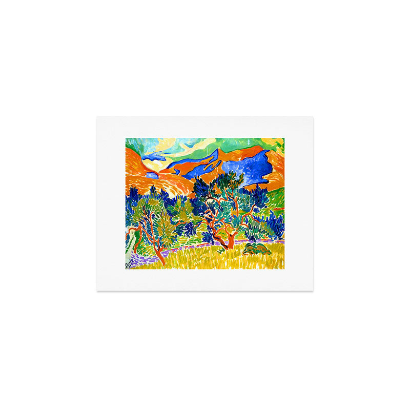 Andre Derain Mountains at Collioure Art Print Gallery Image 1