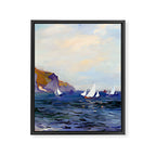 Claude Monet - Cliffs and Sailboats at Pourville Framed Canvas Print Gallery Image 8