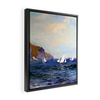 Claude Monet - Cliffs and Sailboats at Pourville Framed Canvas Print Gallery Image 2