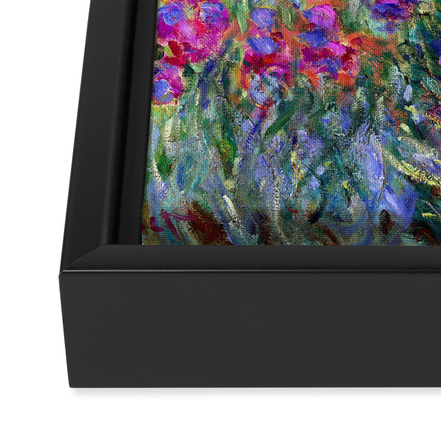 Claude Monet Garden in Giverny Framed Canvas Print Gallery Image 3