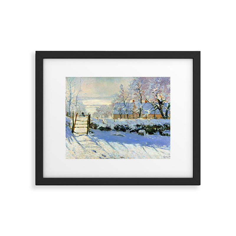Claude Monet Magpie in the Snow Framed Art Print Gallery Image 5