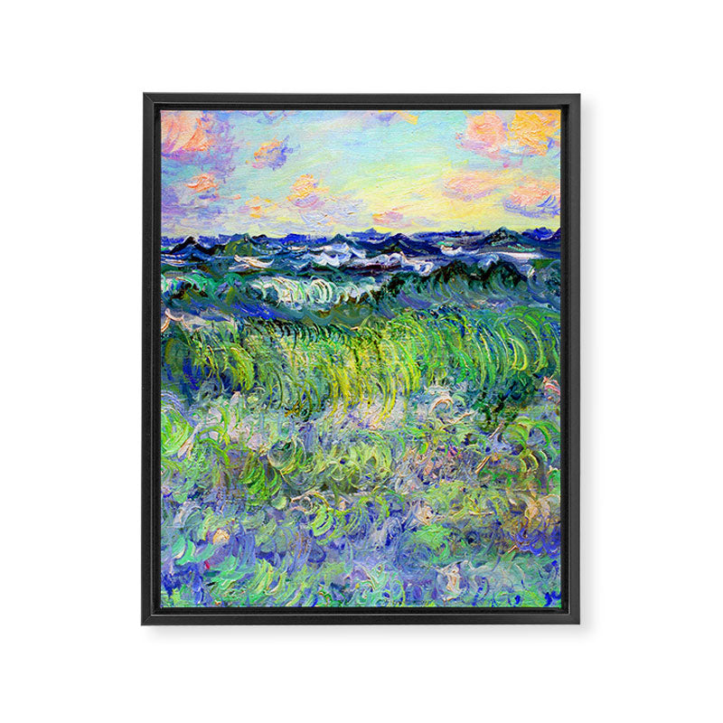 Claude Monet Sea at Pourville Framed Canvas Print Gallery Image 8