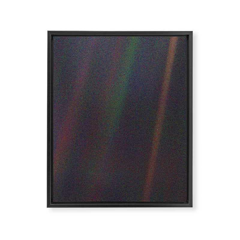 Earth as a Pale Blue Dot photographed by Voyager 1 Framed Canvas Print Gallery Image 6