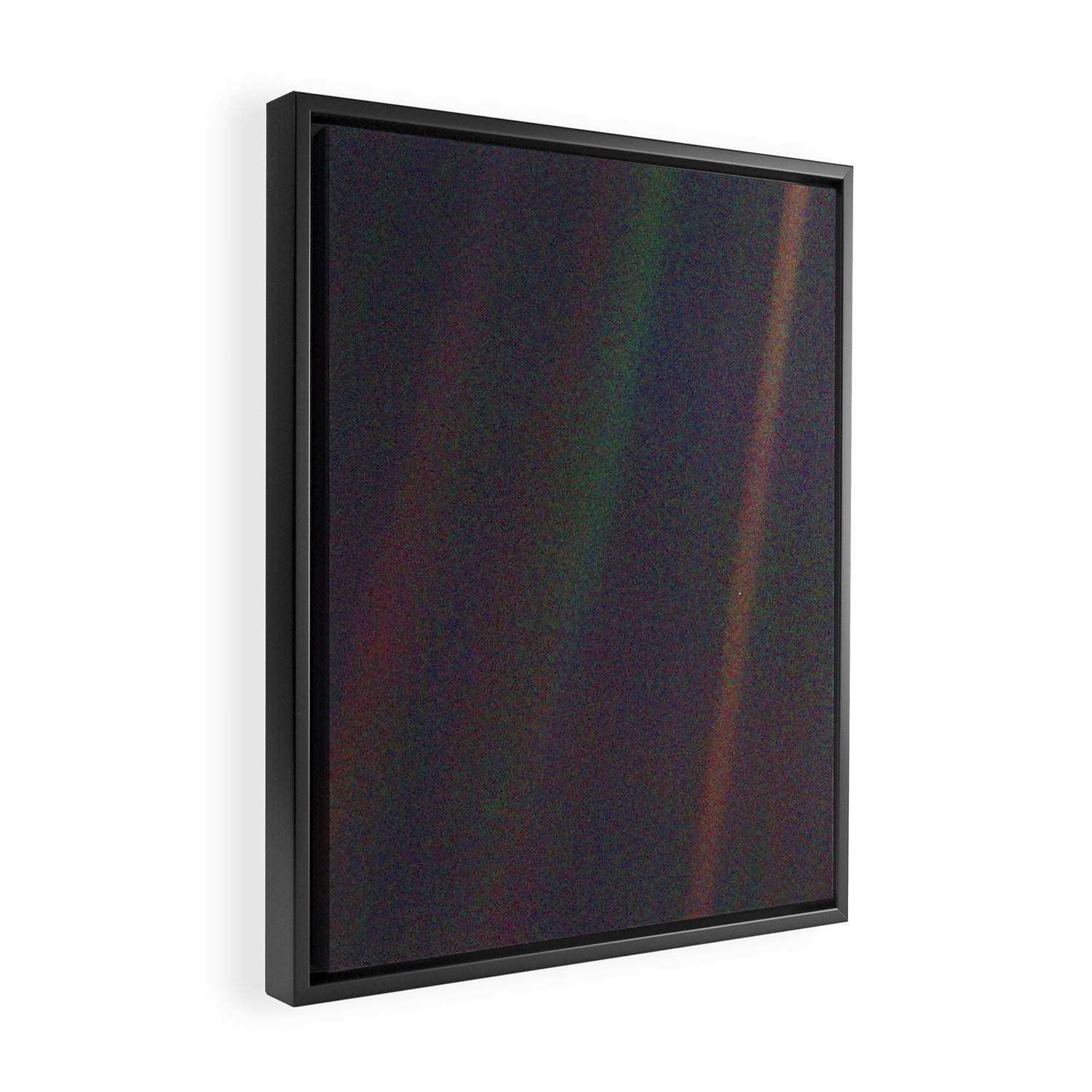 Earth as a Pale Blue Dot photographed by Voyager 1 Framed Canvas Print Gallery Image 2